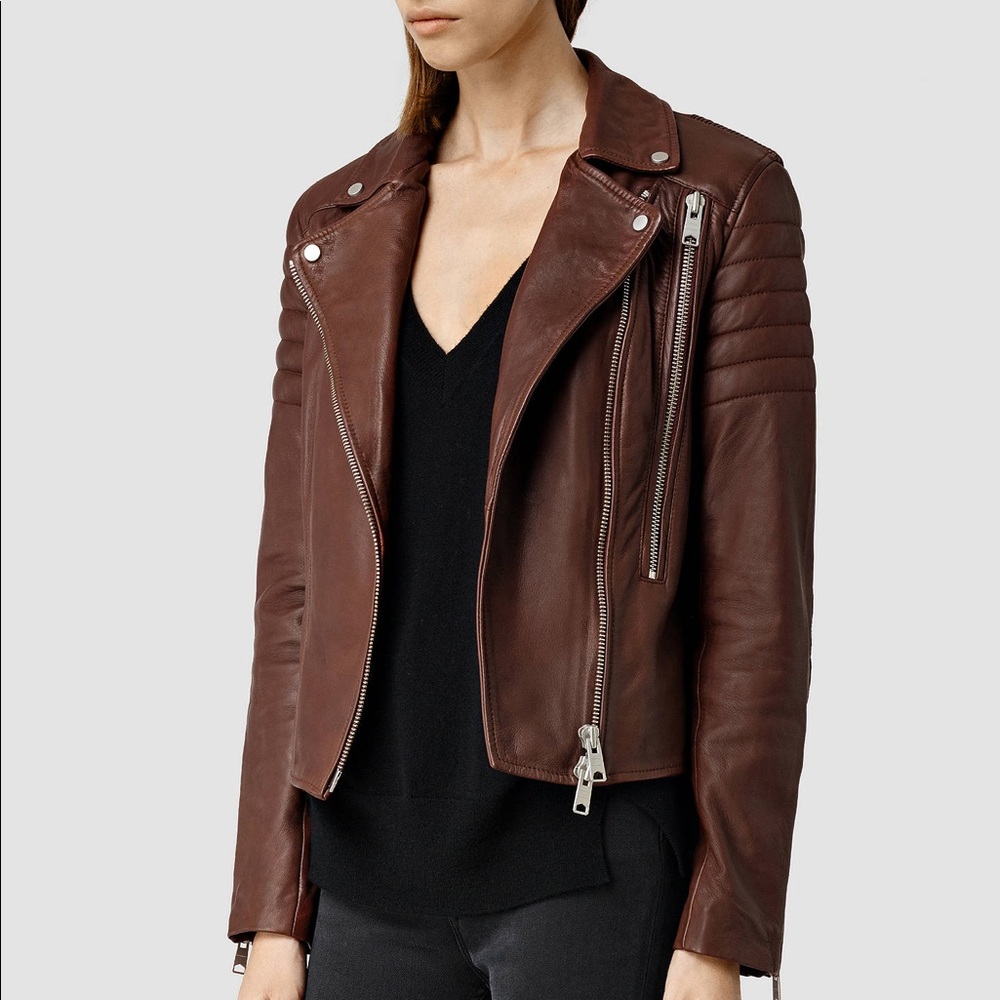 AllSaints leather Adler biker jacket